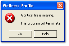 Critical File Missing