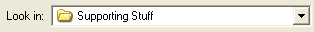 1. Look in: Drop down list