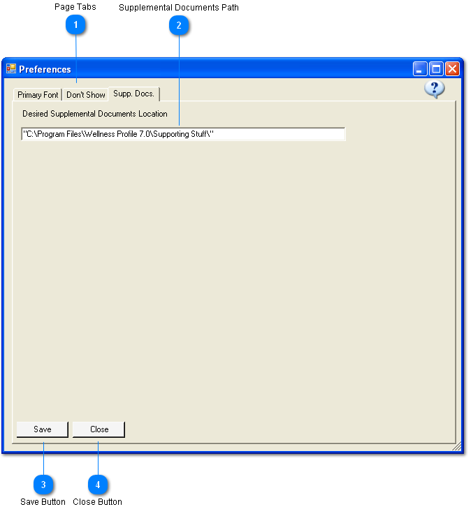 Supporting Documents Tab